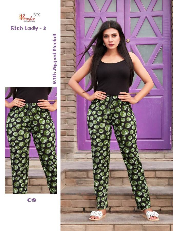 Smylee Rich Lady 3 Cotton Printed Regular Wear Sinker Hosiery Pant Collection